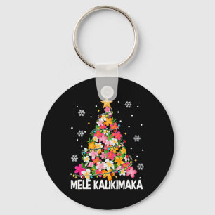 Mele Kalikimaka Hawaii Hawaiian Christmas Xmas Gir Keychain