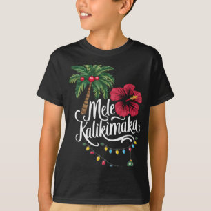 Mele Kalikimaka Hawaii Santa Hawaiian Merry Christ T-Shirt