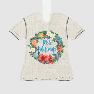 Mele Kalikimaka Hawaiian Christmas Aloha Shirt Ornament