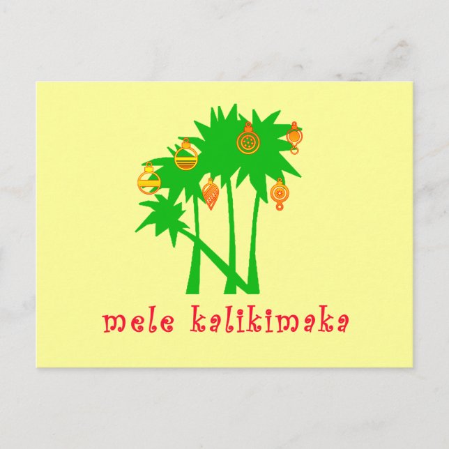 Mele Kalikimaka Hawaiian Christmas Apparel Holiday Postcard (Front)