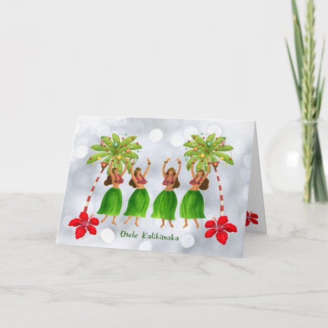Mele Kalikimaka Hawaiian Christmas Card (Front)