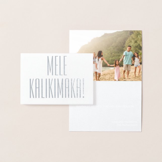 MELE KALIKIMAKA HAWAIIAN CHRISTMAS CARD FOIL (Display)