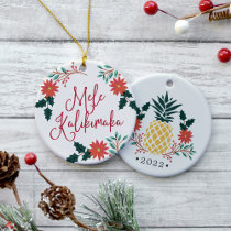 Mele Kalikimaka | Hawaiian Christmas Ceramic Ornament