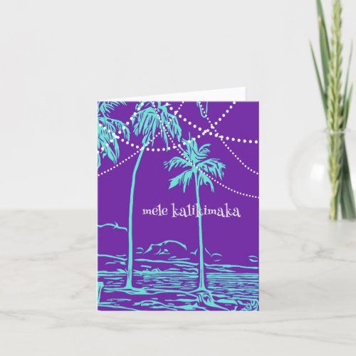 Mele Kalikimaka Hawaiian Christmas Greeting Card