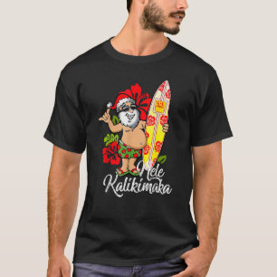 Mele Kalikimaka Hawaiian Christmas Hawaii Surfing  T-Shirt