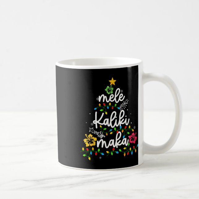Mele Kalikimaka Hawaiian Christmas Hawaii Tropical Coffee Mug (Right)