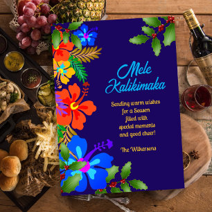 Mele Kalikimaka Hawaiian Christmas Holiday Card