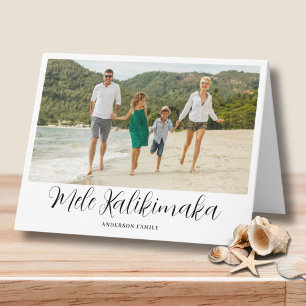 Mele Kalikimaka Hawaiian Christmas Photo Card