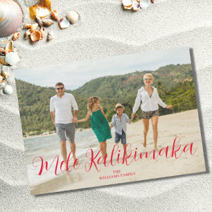 Mele Kalikimaka Hawaiian Christmas Photo Holiday Card