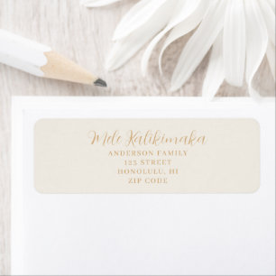 Mele Kalikimaka Hawaiian Christmas Return Address Label