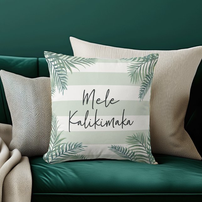 Mele Kalikimaka | Hawaiian Christmas Throw Pillow (Creator Uploaded)