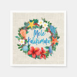 Mele Kalikimaka Hawaiian Christmas Wreath Napkins