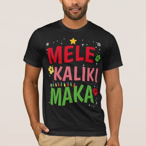 Mele Kalikimaka Hawaiian Hawaii Christmas Quote  T_Shirt
