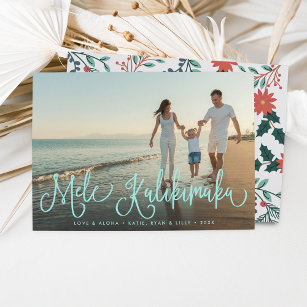 Mele Kalikimaka   Hawaiian Holiday Photo Card