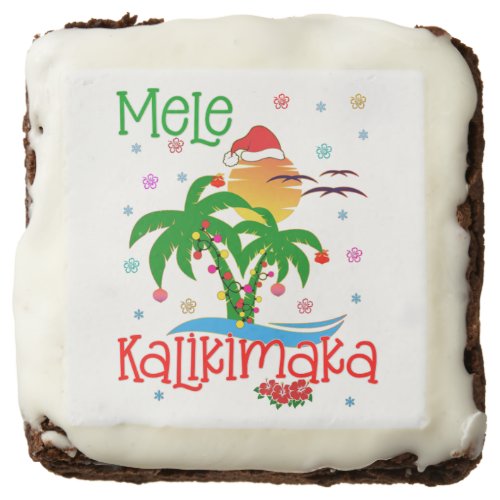 Mele Kalikimaka Hawaiian Merry Christmas Aloha  Brownie