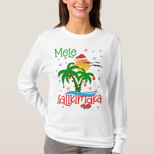 Mele Kalikimaka Hawaiian Merry Christmas Aloha  T_Shirt
