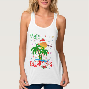 Mele Kalikimaka Hawaiian Merry Christmas Aloha Tank Top