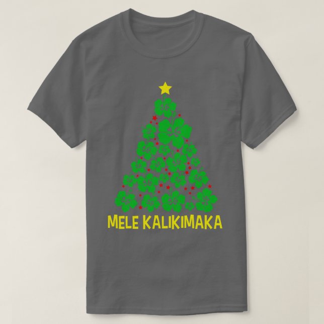 Mele Kalikimaka Hawaiian Merry Christmas Hawaii Me T-Shirt (Design Front)