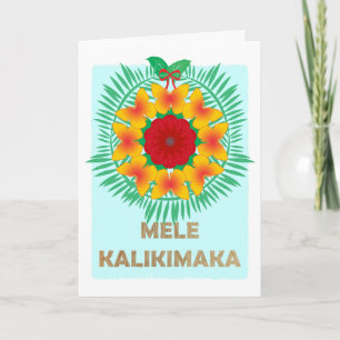 Mele Kalikimaka Hawaiian Merry Christmas Holiday Card