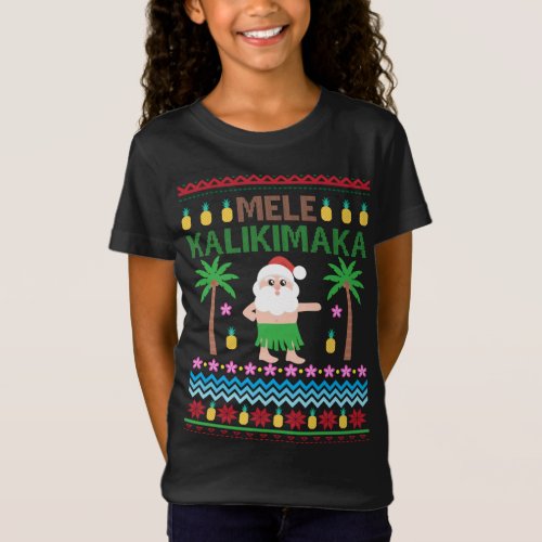 Mele Kalikimaka Hawaiian Merry Christmas Ugly Swea T_Shirt