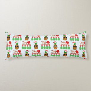 Mele Kalikimaka Hawaiian Pineapple Merry Christmas Body Pillow