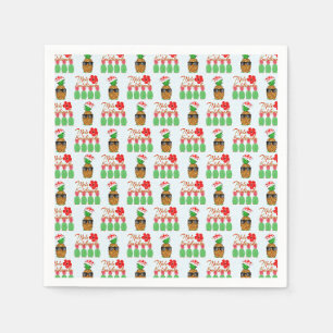Mele Kalikimaka Hawaiian Pineapple Merry Christmas Napkins