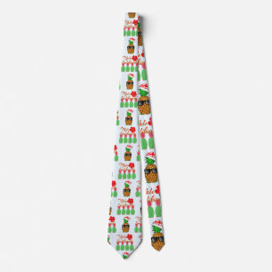 Mele Kalikimaka Hawaiian Pineapple Merry Christmas Neck Tie