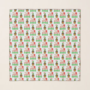 Mele Kalikimaka Hawaiian Pineapple Merry Christmas Scarf