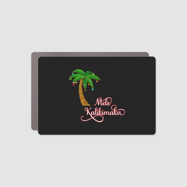 Mele Kalikimaka Hawaiian Sweat for Christmas Car Magnet (Front)