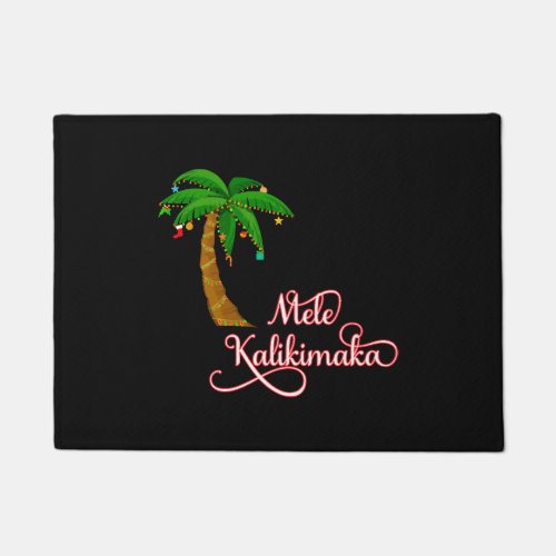 Mele Kalikimaka Hawaiian Sweat for Christmas Doormat
