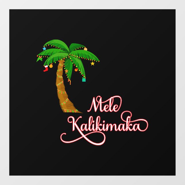 Mele Kalikimaka Hawaiian Sweat for Christmas Floor Decals (Front)