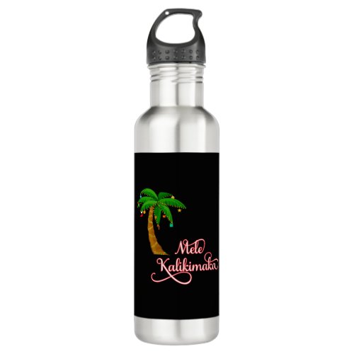 Mele Kalikimaka Hawaiian Sweat for Christmas Stainless Steel Water Bottle