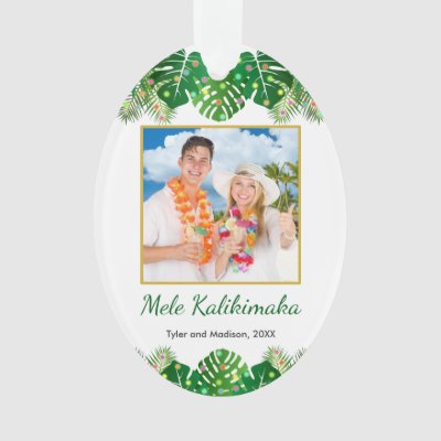 Tropical Christmas New Home Coastal Theme Ornament Zazzle Com