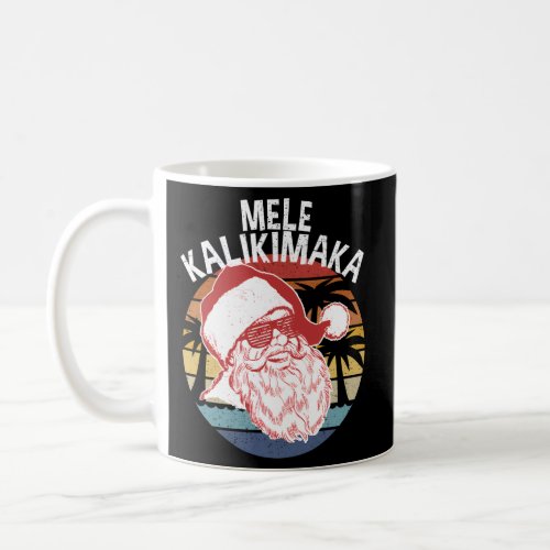 Mele Kalikimaka Hipster Santa Palm Trees Coffee Mug