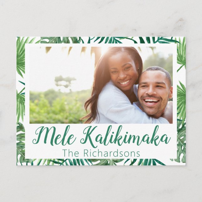 Mele Kalikimaka Holiday Photo Postcard (Front)