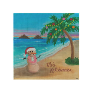Mele Kalikimaka - Holiday Sandman Wood Wall Art