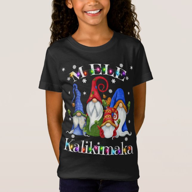 Mele Kalikimaka Merry Christmas Hawaiian Nordic Gn T-Shirt (Front)