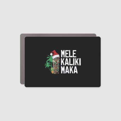Mele Kalikimaka Merry Christmas Hawaiian Tiki T_Sh Car Magnet