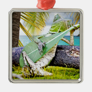 Mele Kalikimaka Metal Ornament