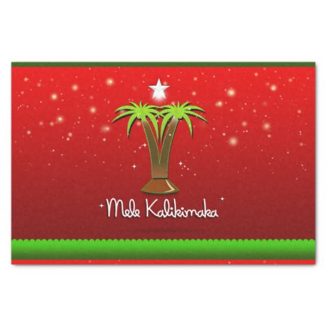 Mele Kalikimaka Palm Tree for Xmas Tissue Paper
