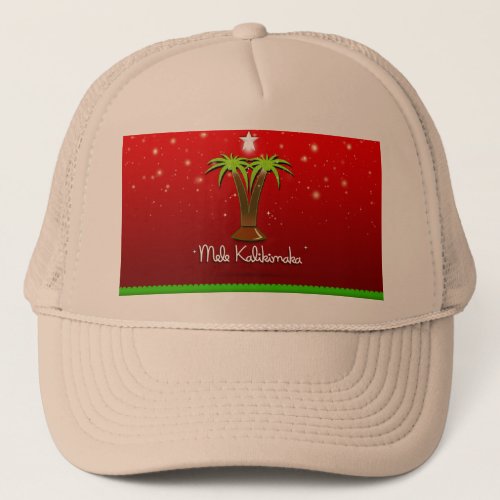 Mele Kalikimaka Palm Tree for Xmas Trucker Hat