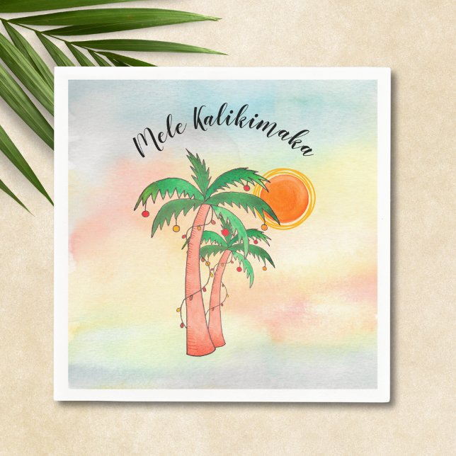 Mele Kalikimaka Palm Trees Napkins (Creator Uploaded)