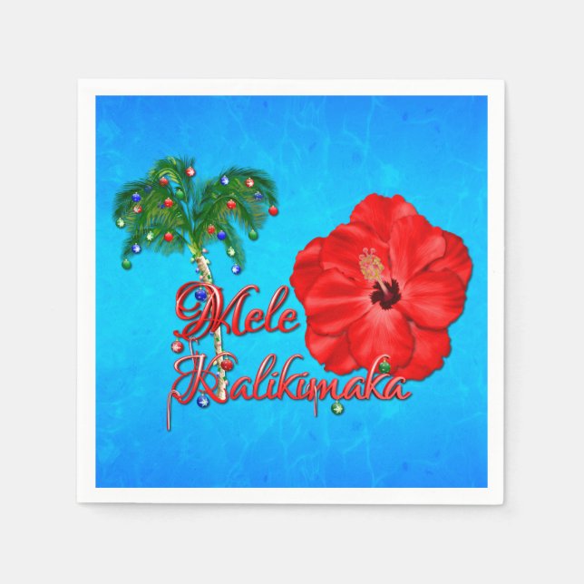Mele Kalikimaka Paper Napkins (Front)