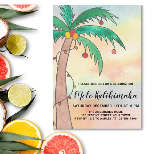 Mele Kalikimaka Party Invitation