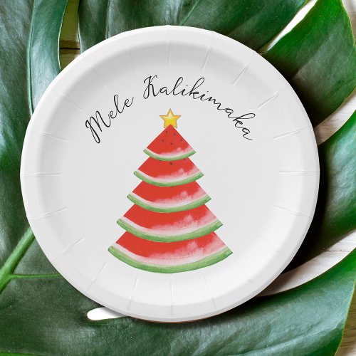 Mele Kalikimaka Party Paper Plates