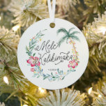 Mele Kalikimaka Personalized Christmas Ornament<br><div class="desc">Create personalized Christmas ornaments for your tree this year and enjoy them for years to come as you watch your family grow. We have a variety of ornaments to celebrate any milestone holiday, from Baby's first Christmas to your first holiday season as husband and wife. Our ornaments come in a...</div>