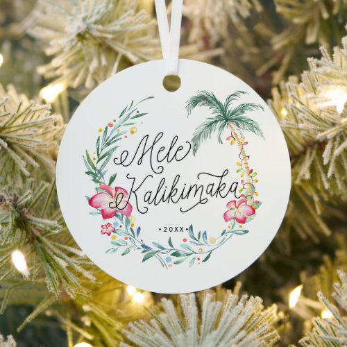 Mele Kalikimaka Personalized Christmas Ornament