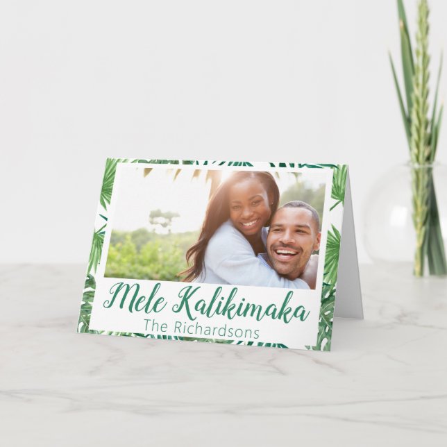 Mele Kalikimaka Photo Christmas Card (Front)