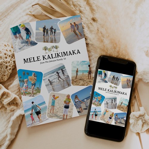 Mele Kalikimaka Photo Collage Holiday Card