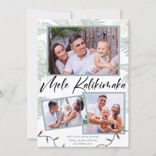 Mele Kalikimaka Photo Collage Holiday Card